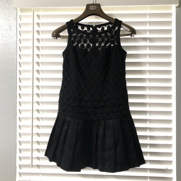 Ann Taylor Polka Dot Sheer Little Black Dress - Picture 4 of 8